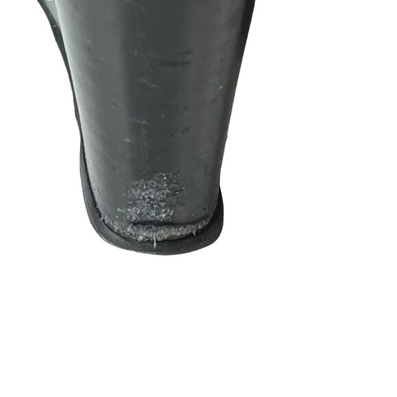 Michael Kors Women's Black Leather Wedge Slingback Heels Size 9.5M - Picture 4 of 10